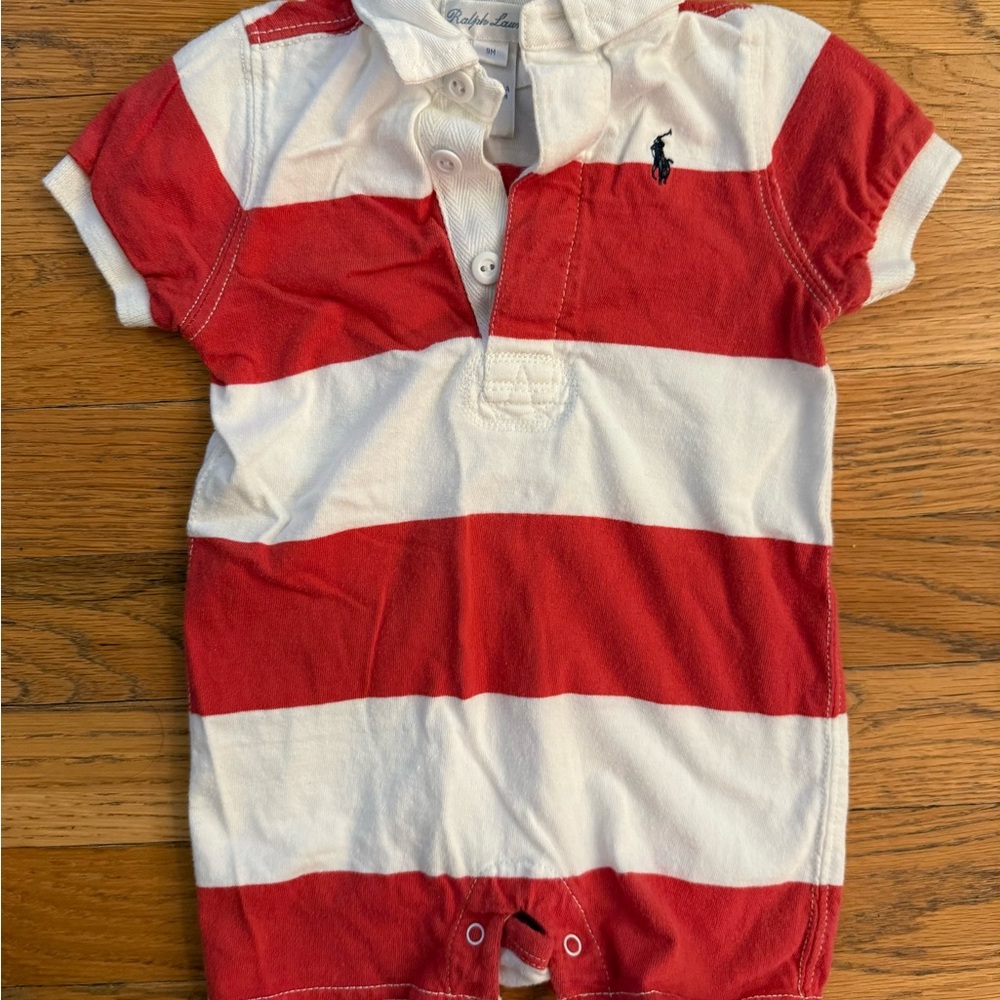 Ralph Lauren Navy and Red Baby Rompers size 9 months - Picture 5 of 5